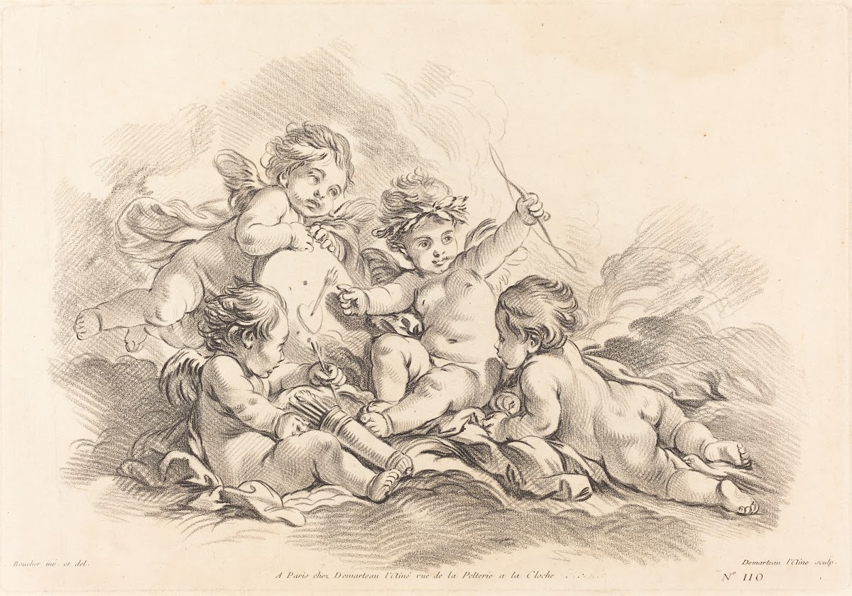 Four Cherubs at Target Practice