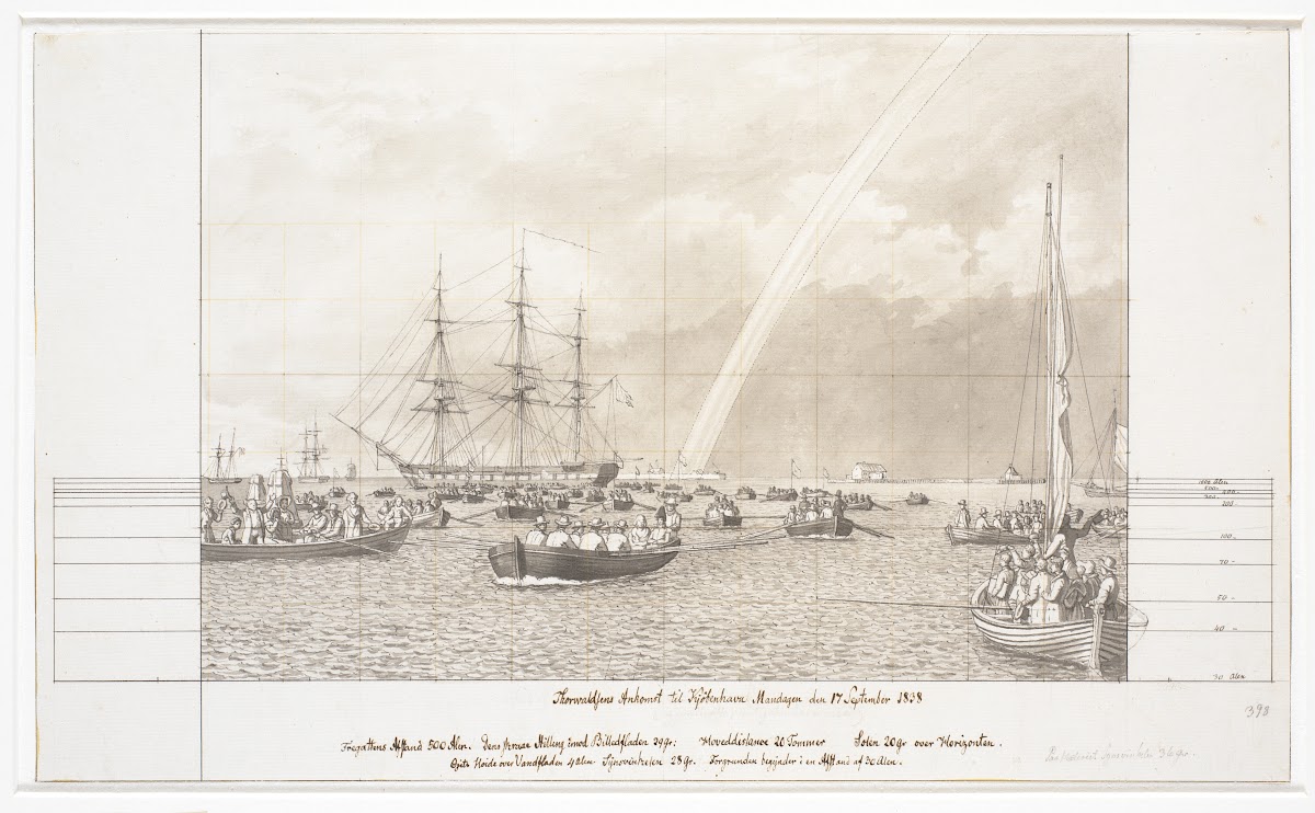 Thorvaldsens ankomst og modtagelse på Københavns red den 17 september 1838 1838