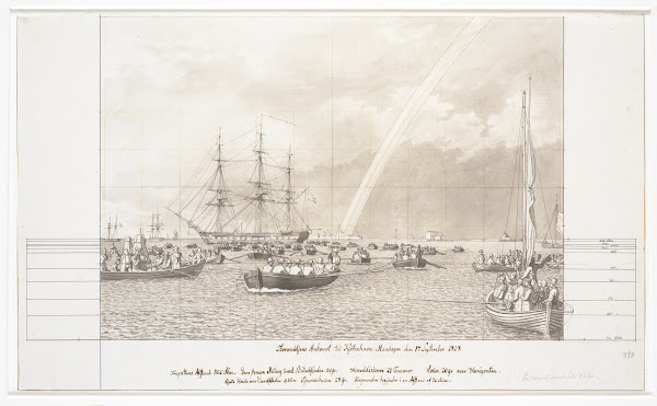 Thorvaldsens ankomst og modtagelse på Københavns red den 17 september 1838 1838