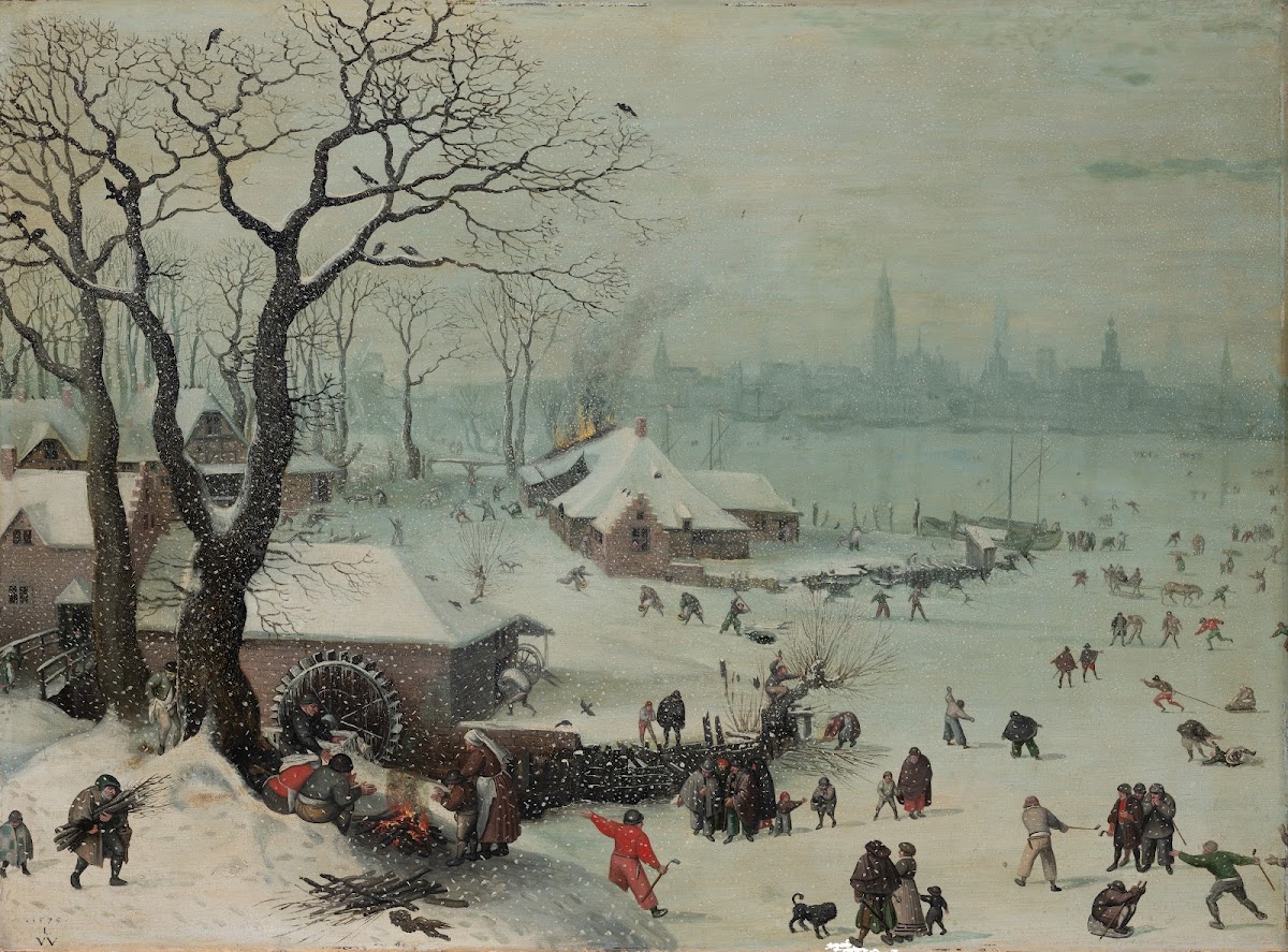 Winter Landscape with Snowfall near Antwerp 1575