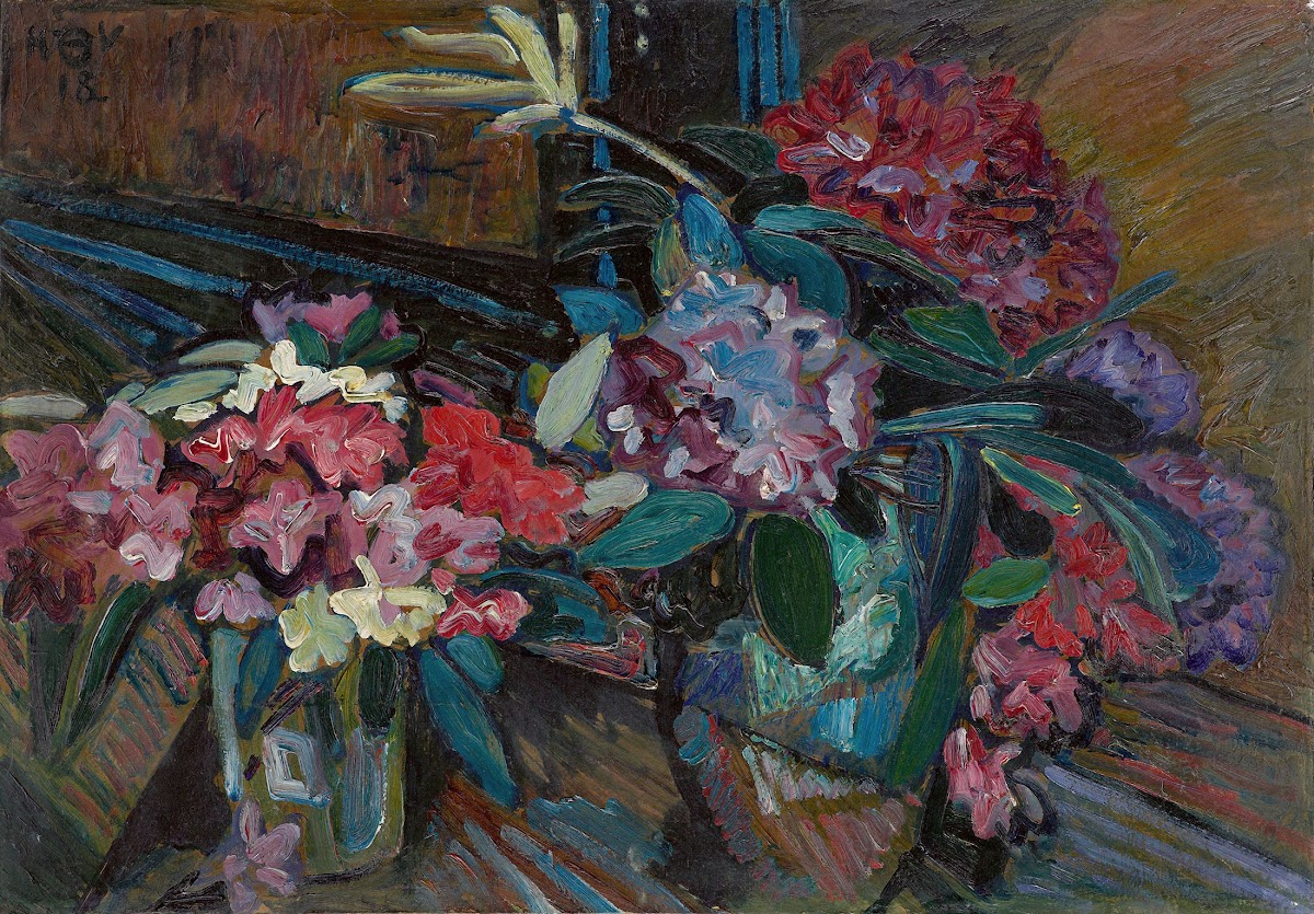 Blumenstilleben mit Rhododendron 1918