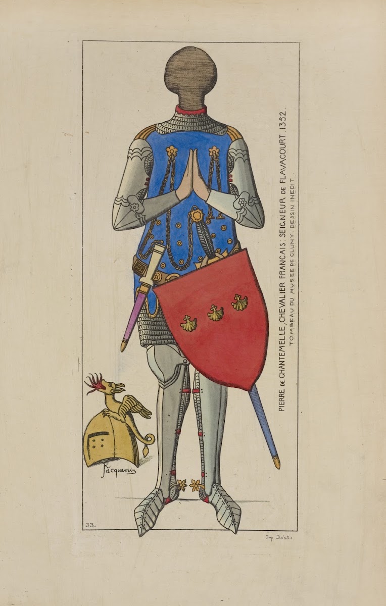 Pierre de Chantemelle chevalier Francais siegneur de Flavacourt 1352 Tombeau de