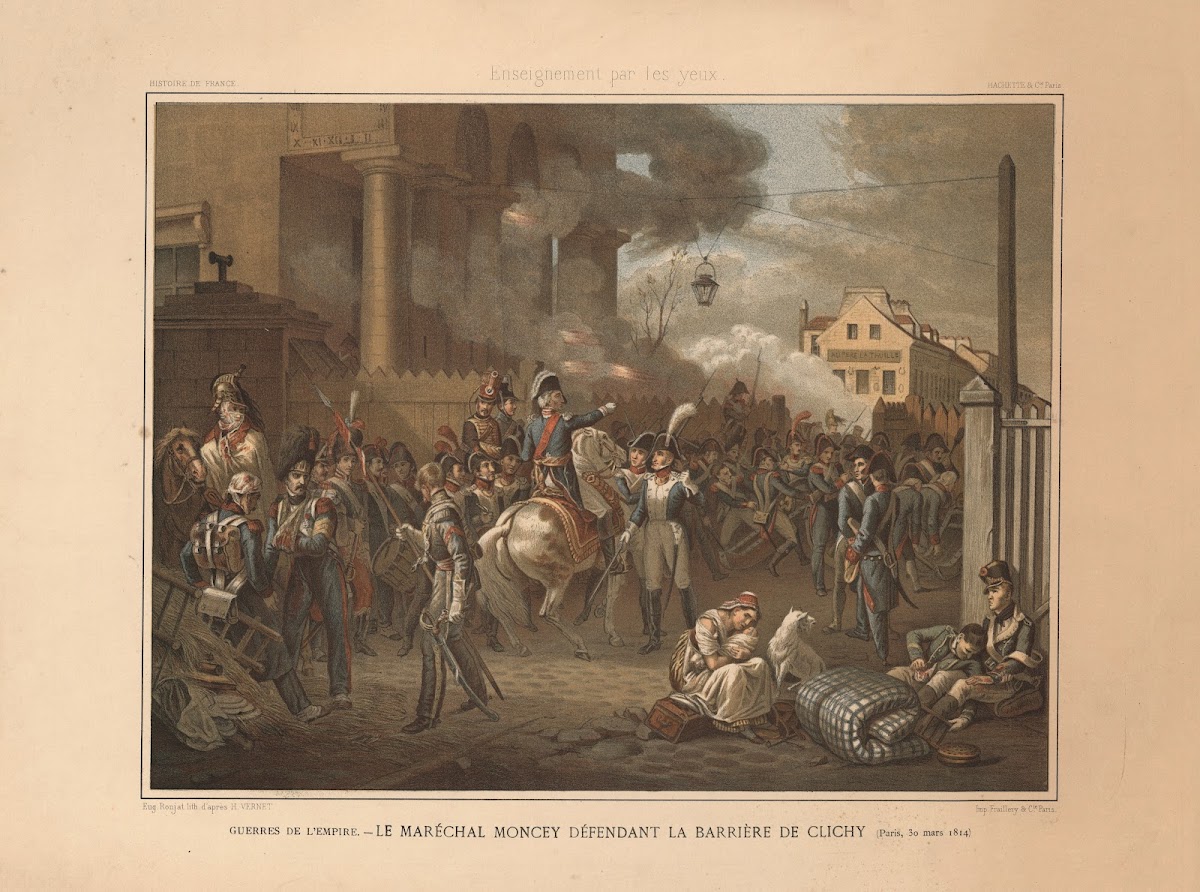 Wars of the Empire  Marshal Moncey defending the barrier at Clichy Paris March 3