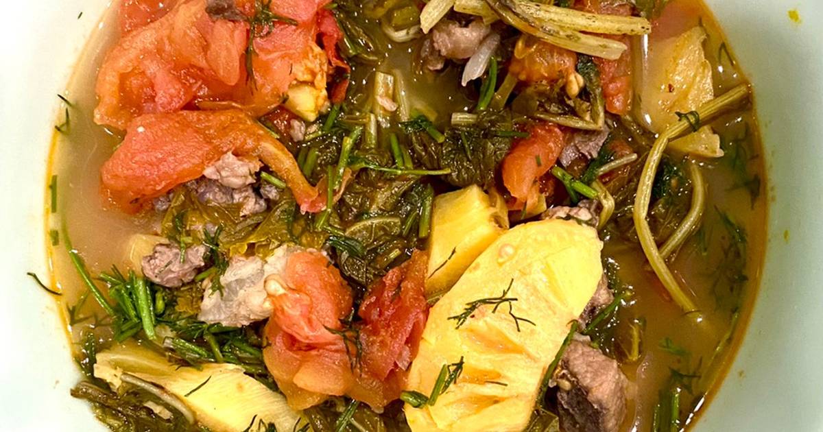Canh thịt bò nấu dưa muối chua ngọt