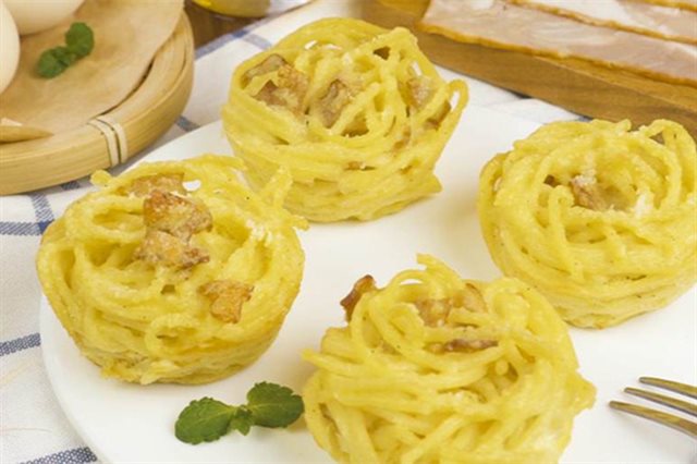 Mì Pasta Nướng Thịt Xông Khói