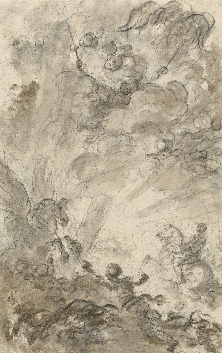 Bradamante Tries to Catch Hold of the Hippogryph recto 1780s
