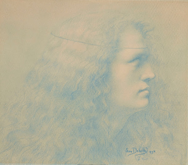 Tête de femme de profil ou Parsifal 1894