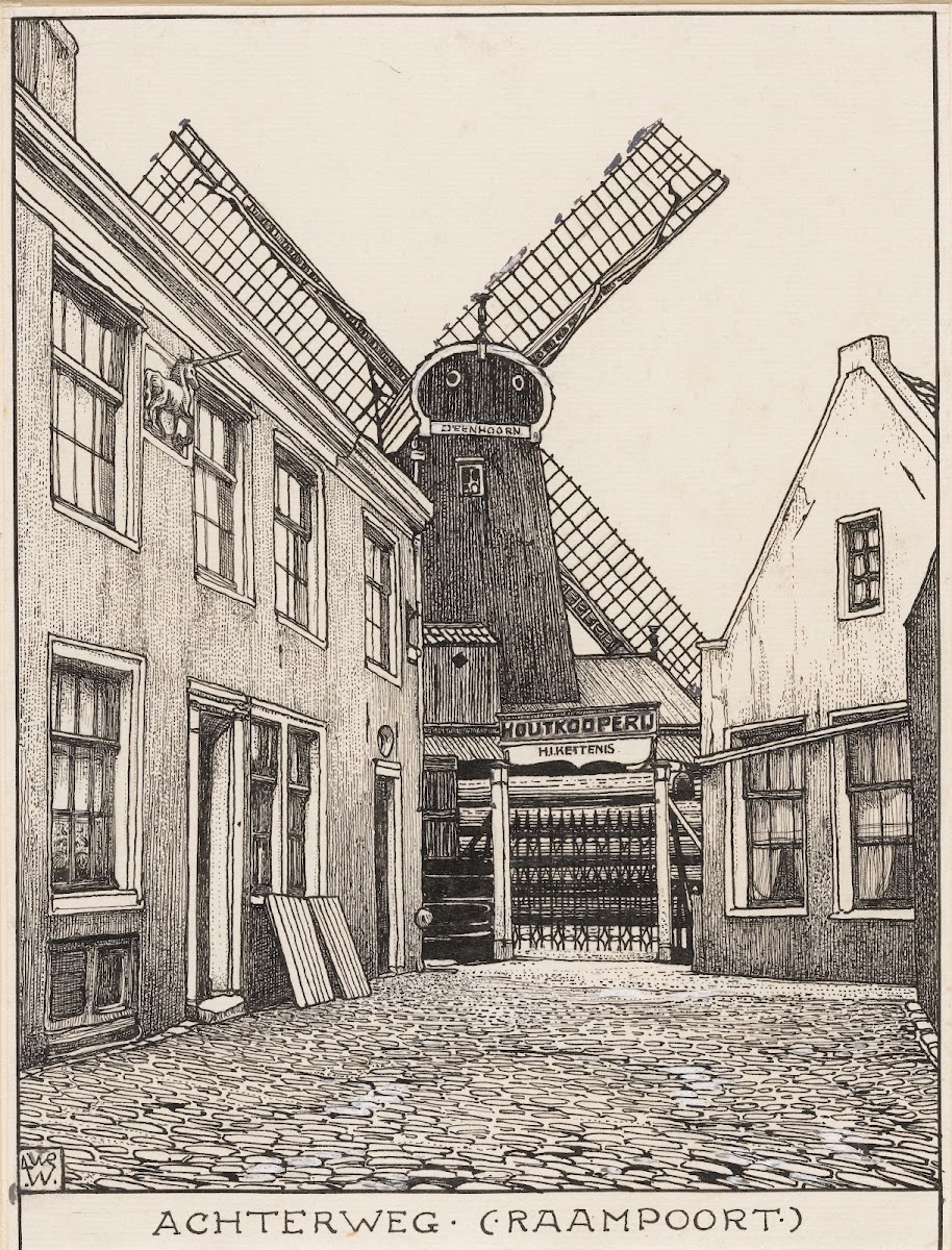 De Achterweg Raampoort Te Amsterdam 20th Century