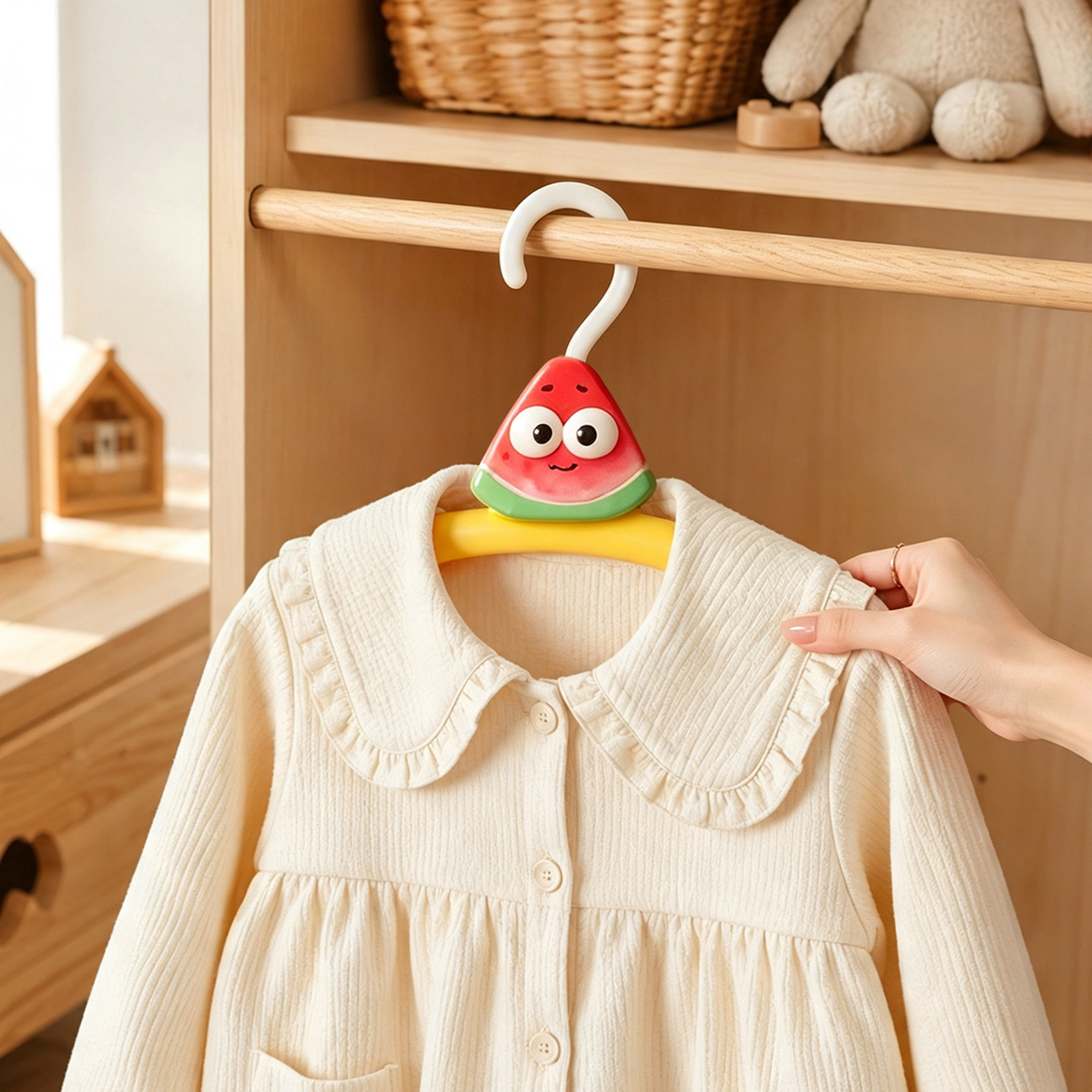 Plastic hanger with cartoon design
