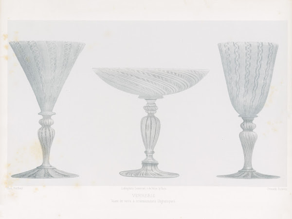 Vases de verre à ornementations filigraniques 1859 1864