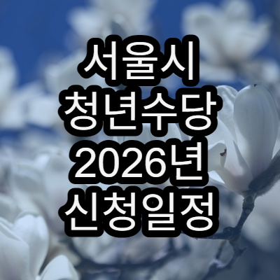 서울시 청년수당 2026년 신청일정 | 자격·제한요건 총정리