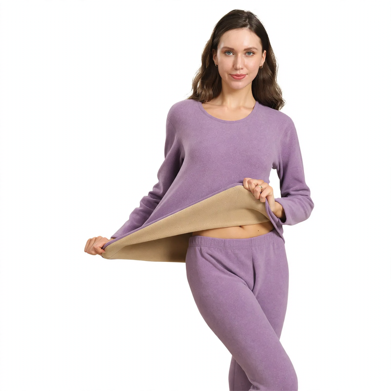 Thermal underwear set, lamb fleece imitation, extra thick