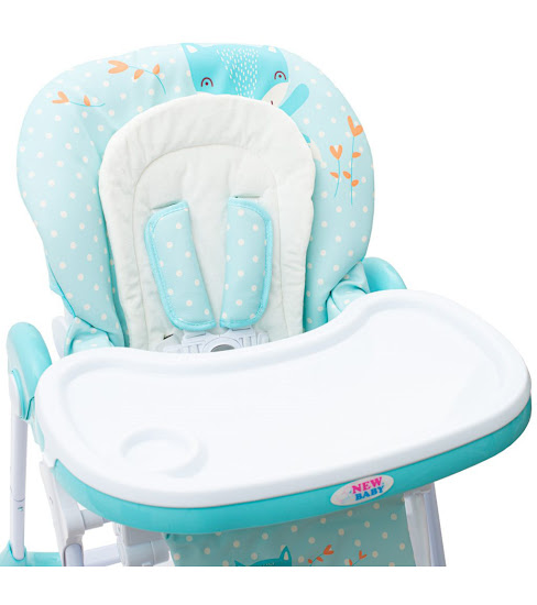 Детский стульчик для кормления Baby Mix Fox голубой (бесплатная доставка)