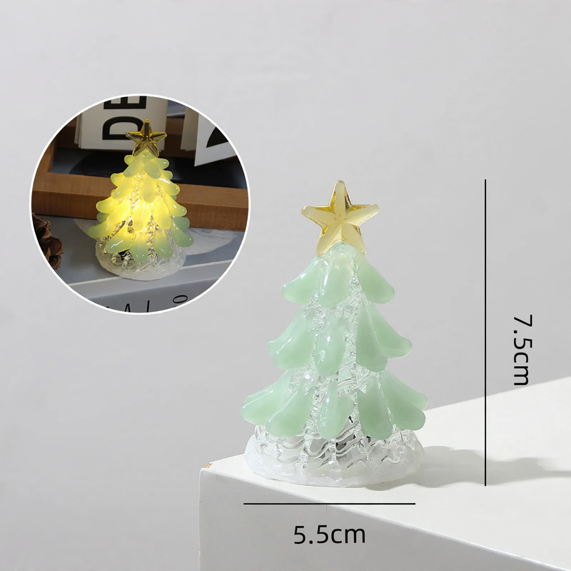 Handgeferti Glas-Weihnachtsbaum-Nachtleuchte