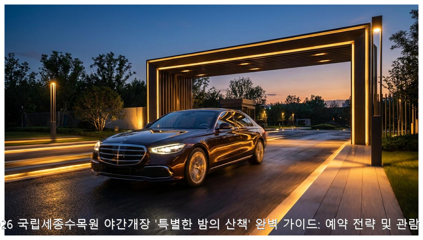 2026 국립세종수목원 야간개장 '특별한 밤의 산책' 완벽 가이드: 예약 전략 및 관람 팁 핵심 안내 및 분석 인포그래픽 (3)