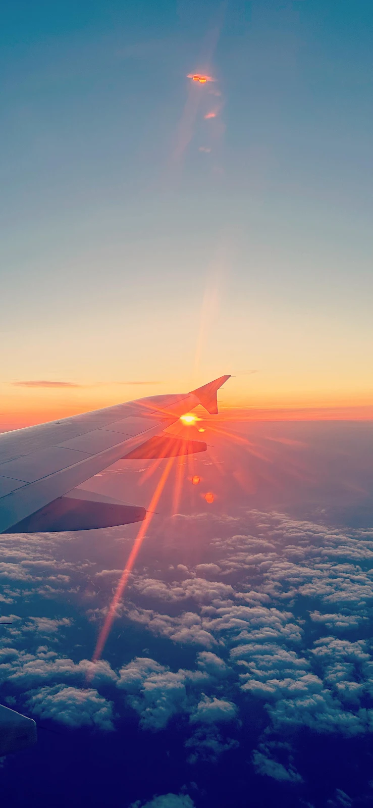 Golden Sunset Over Cloudscape - Travel Photography 2K iPhone Wallpaper (1744x3778)