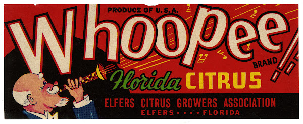 Whoopee Brand Florida Citrus Label 1930 1950