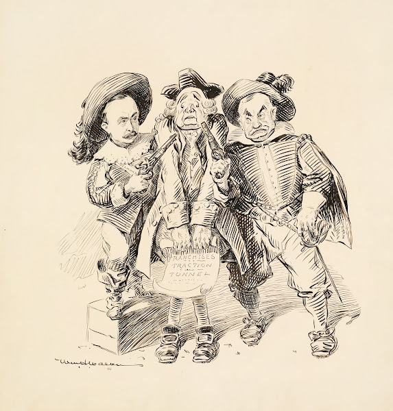 Two men Gelmont and Ryan hold an older man at gunpoint 1907