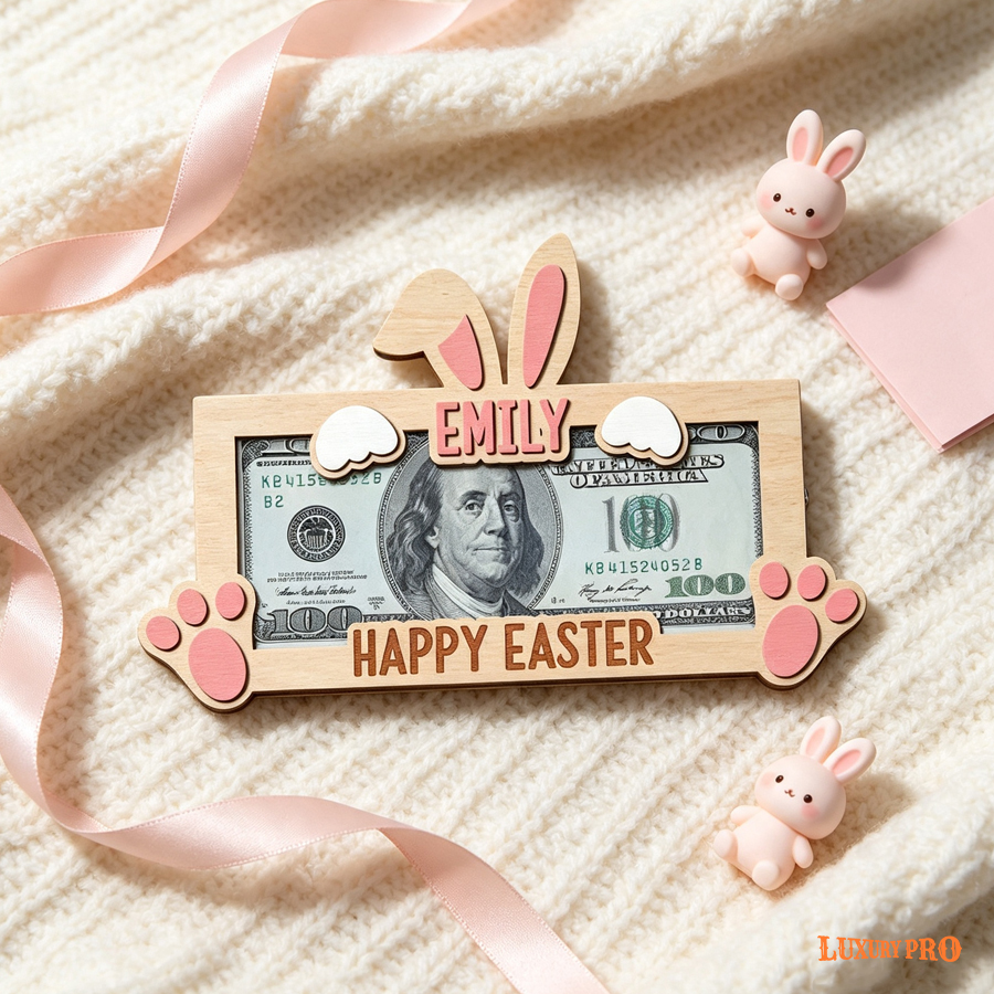 Double-layer Wooden Banknote Holder