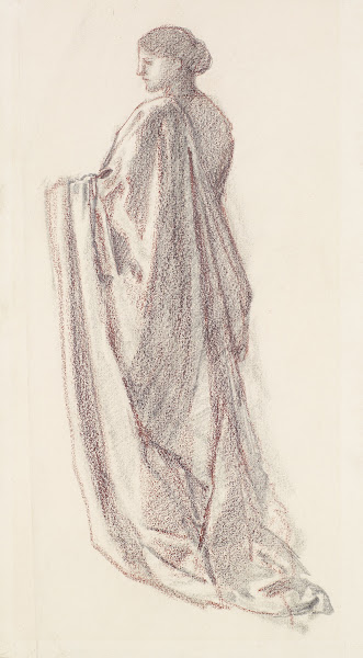 Female  Drapery Study  background figure for St Theophilus and the Angel