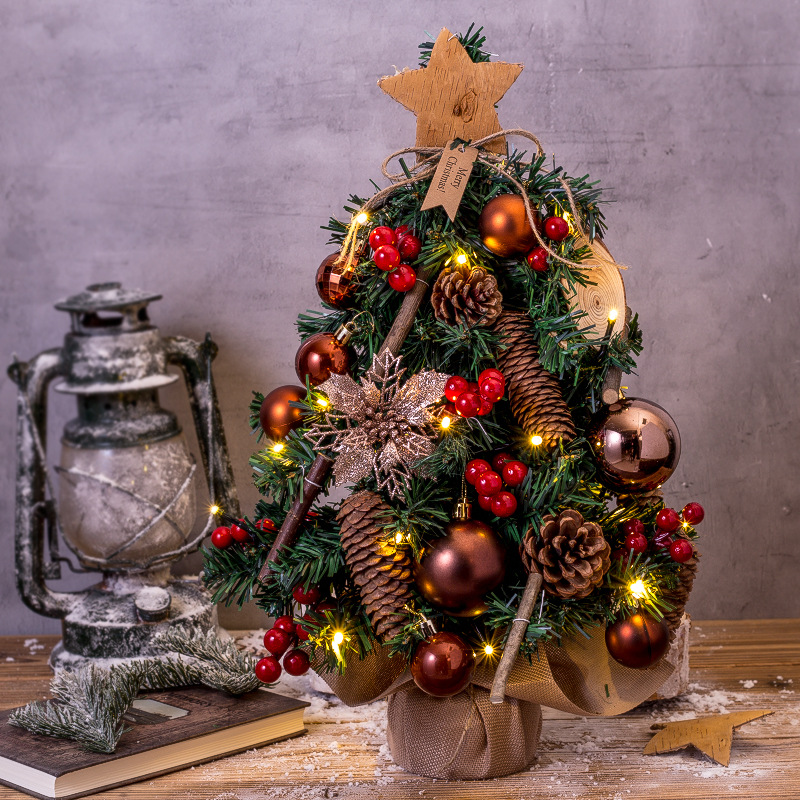 Mini Christmas tree for the table, 45 cm, with lighting