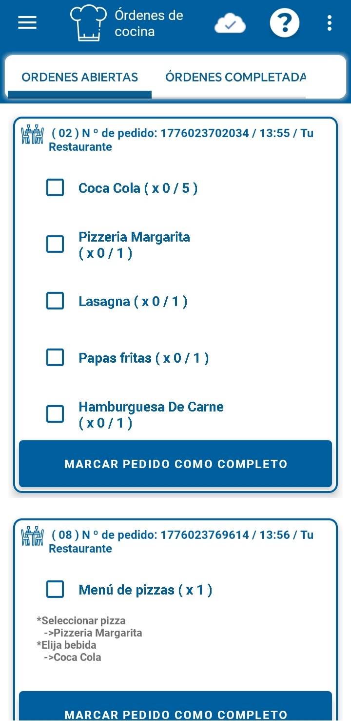 Pantalla del sistema ORB