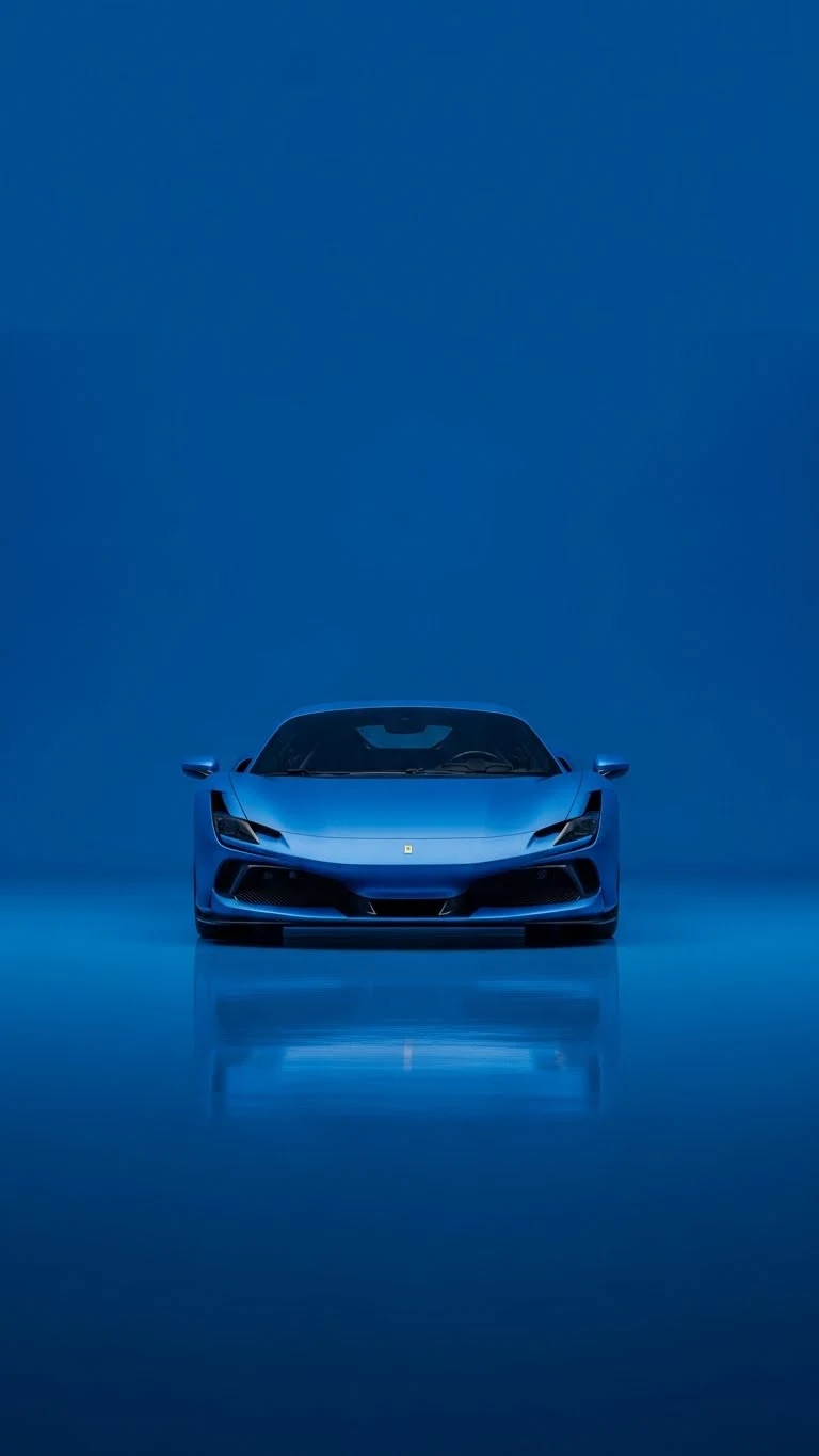 Blue Luxury Sport Car Studio - Free 4K mobile Wallpaper