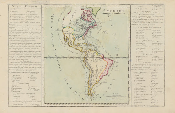 Nouveau  Continent Amérique 1793