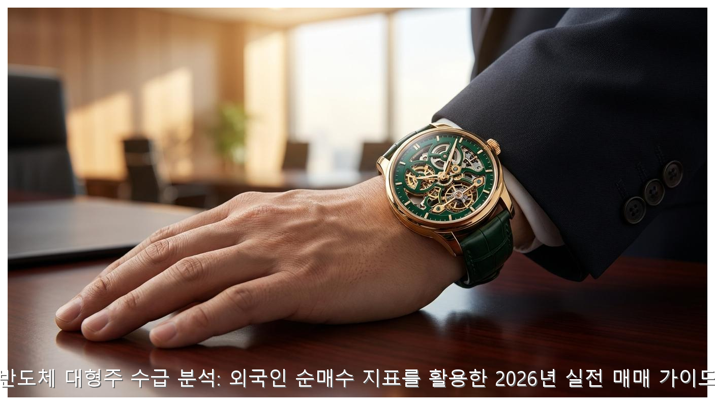 반도체 대형주 수급 분석: 외국인 순매수 지표를 활용한 2026년 실전 매매 가이드 핵심 안내 및 분석 인포그래픽 (3)