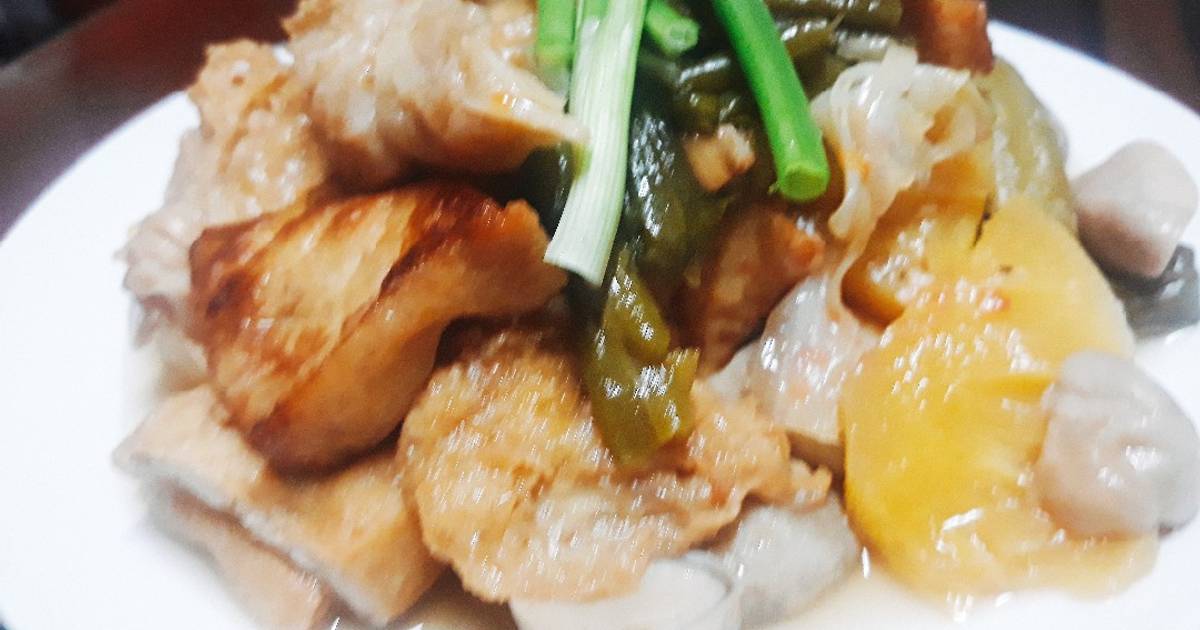 Rau cải kho chay