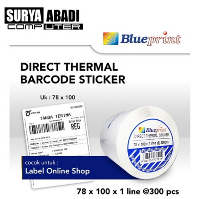 KERTAS LABEL BP THERMAL 78 X 100 MM