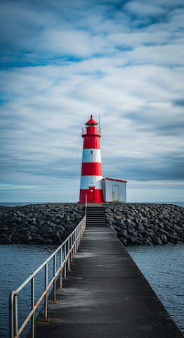 Icelandic Lighthouse Landscape