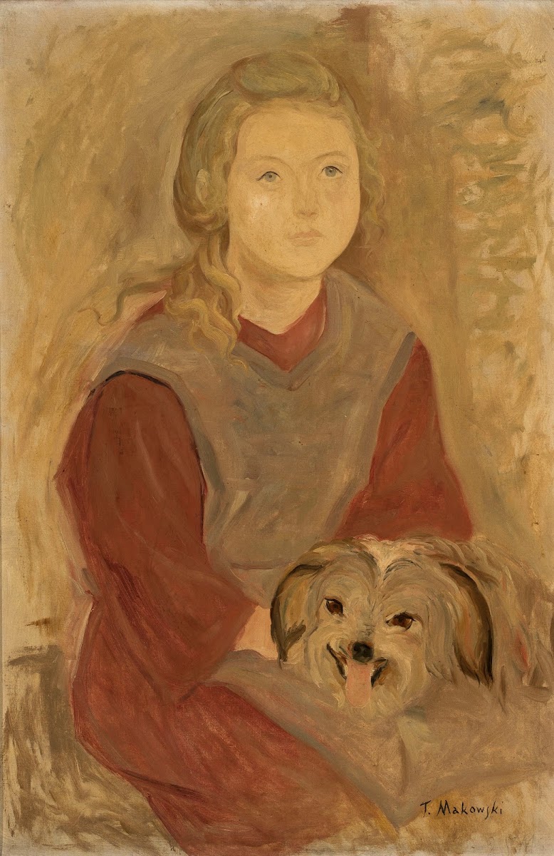 Little girl with a dog 1927