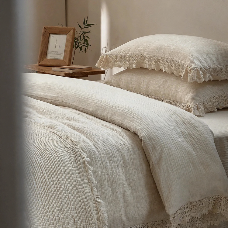 Linen-Cotton Bedding Set, 4-piece