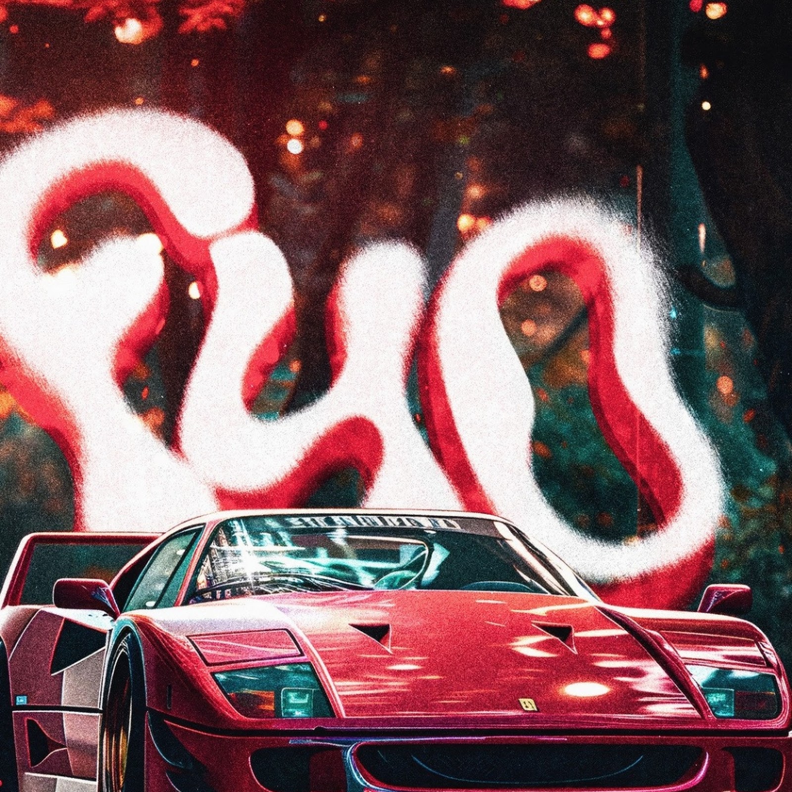 Download Ferrari F40 Neon Night iPhone