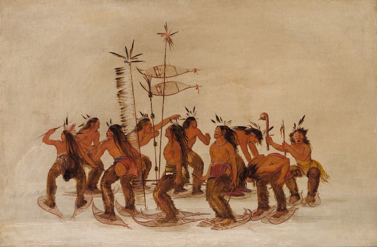 Snowshoe Dance At The First Snowfall 1835 1837
