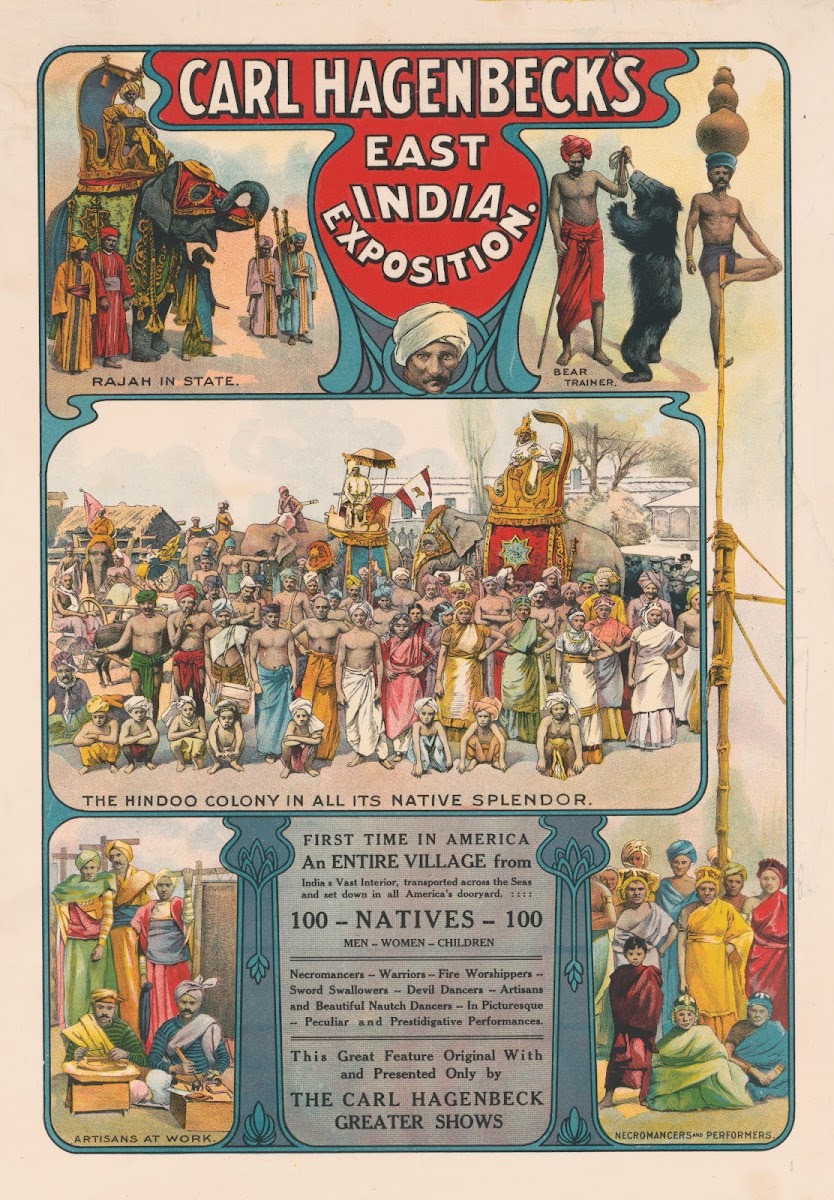 The Carl Hagenbeck greater shows Triple circus  East India exposition Wild beast