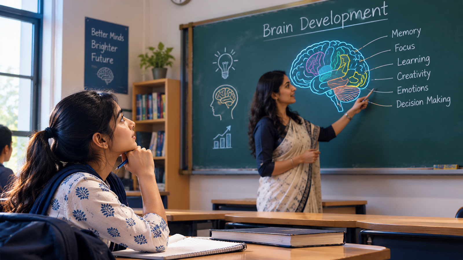 Students taking part in a Brain Development learning activity