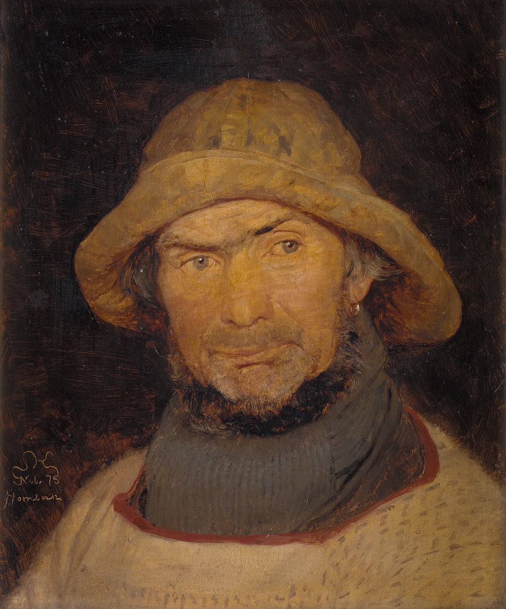 Portræt af en fisker fra Hornbæk 1875