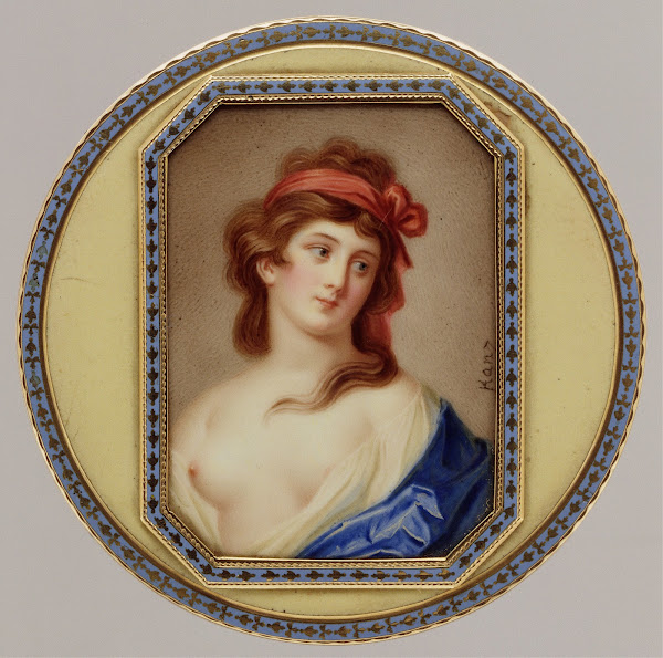 Snuffbox With Portrait Of A Woman Ca 1820