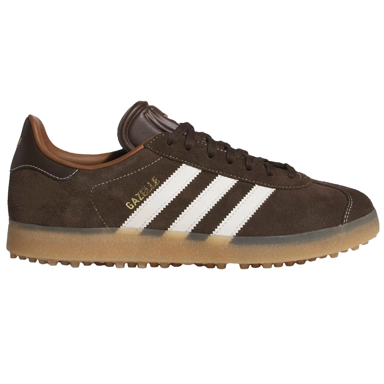 adidas Originals Gazelle Spikeless Golf Shoes Dark Brown/Chalk White