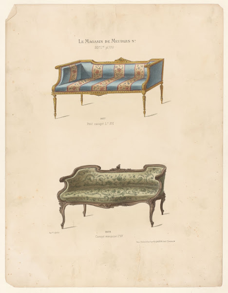 Petit canapé Ls XVI  Canapé marquise Ls XV 1832   1904