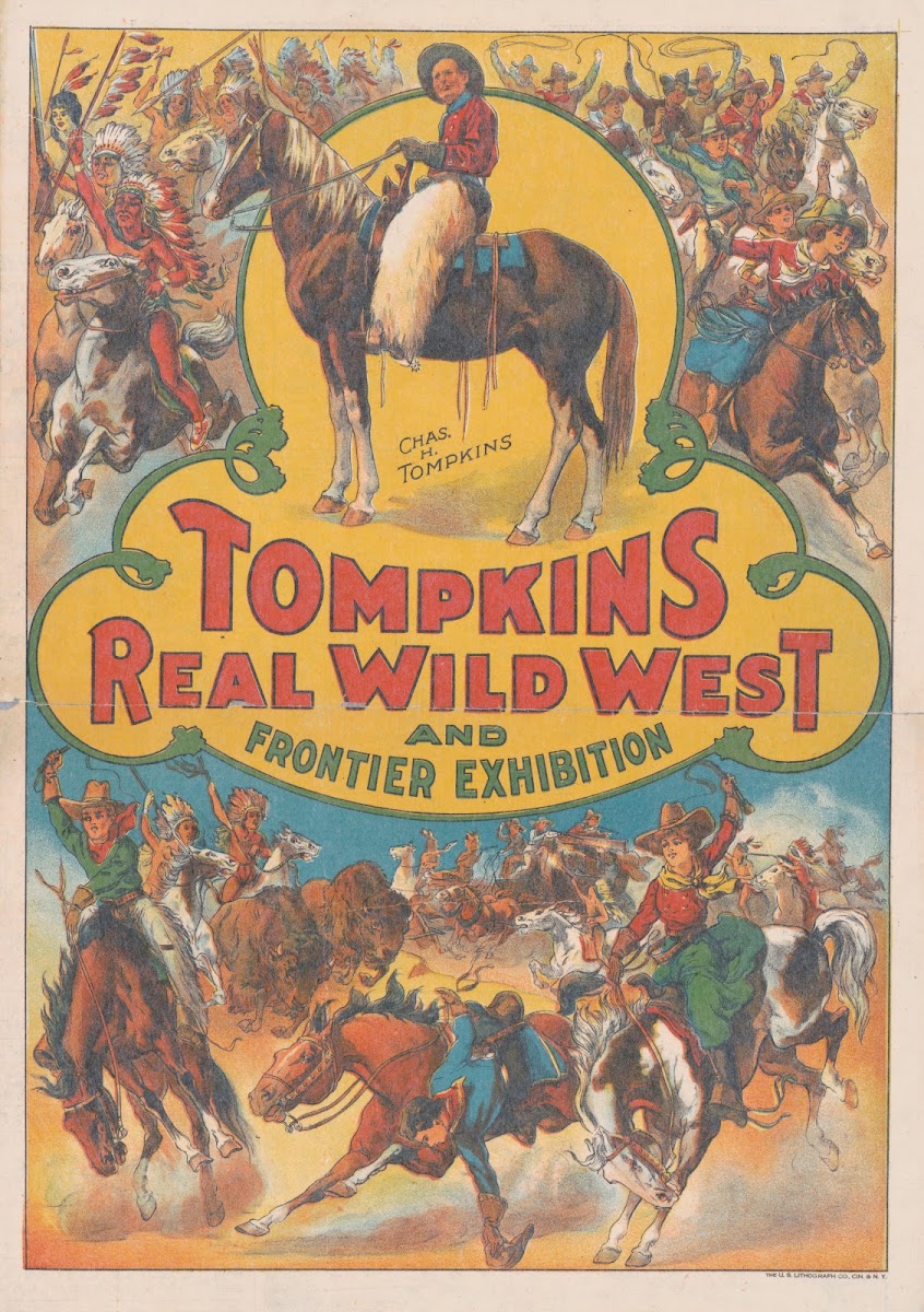 Tompkins real wild west frontier exhibition 1910