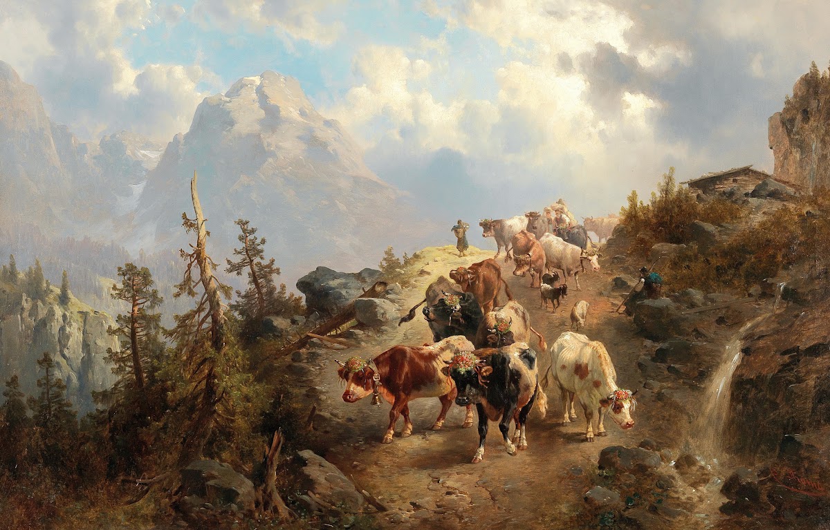 Driving Down the Cattle from the Alps
