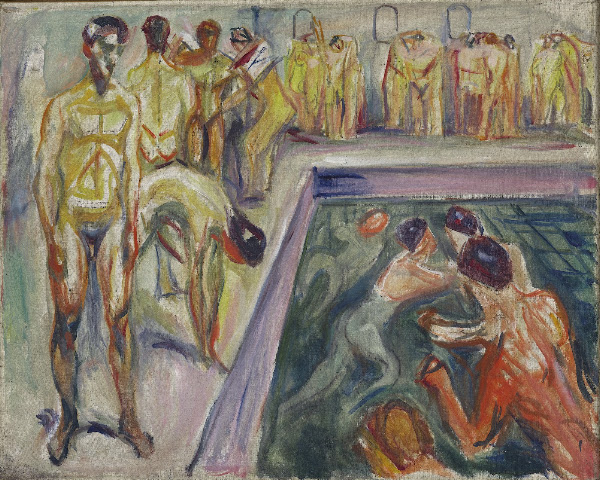 Naked Men in Swimming Pool 1923