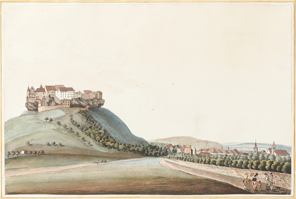Vue du Chateau de Lenzbourg dans le Canton de Berne 1915 1945