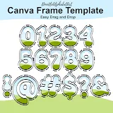 Canva Frame Letters Lines Dots Groovy Alphabet photo 4 template 216