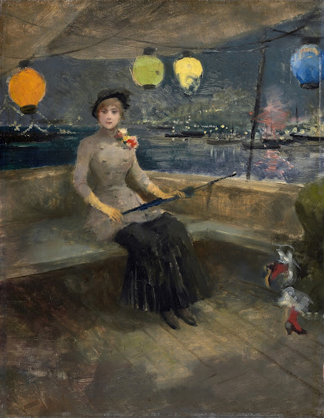 Woman On A Yacht c 1883