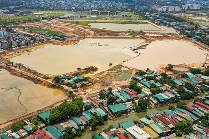Hồ điều hòa Phú Đô tăng tốc trước mùa mưa ở Hà Nội - Báo Sức Khỏe &amp; Đời Sống