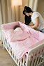 Bedding set for a baby crib 6 el Twins Belle pink